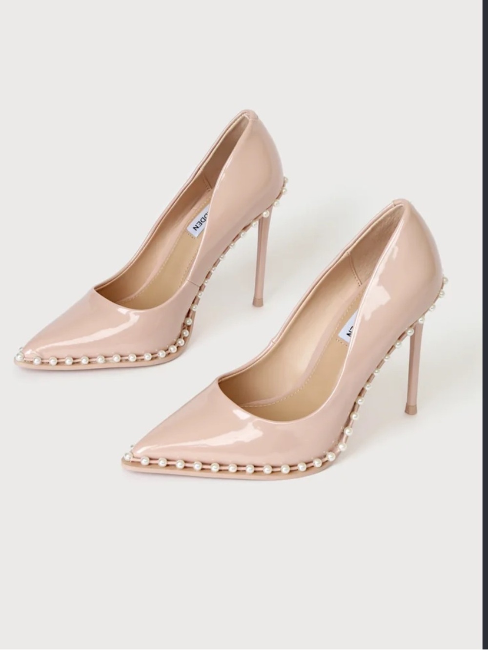 Steve Madden Vyper-P Pearl Pumps Pointed-Toe Heels Pink